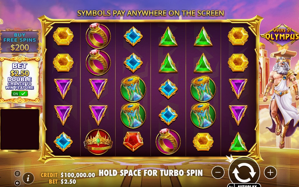 Base Game grid with the 6x5 symbol layout